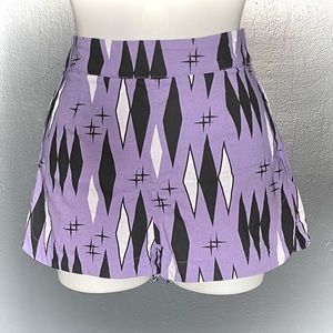 Sourpuss Sweetie Pie Shorts Purple Diamond